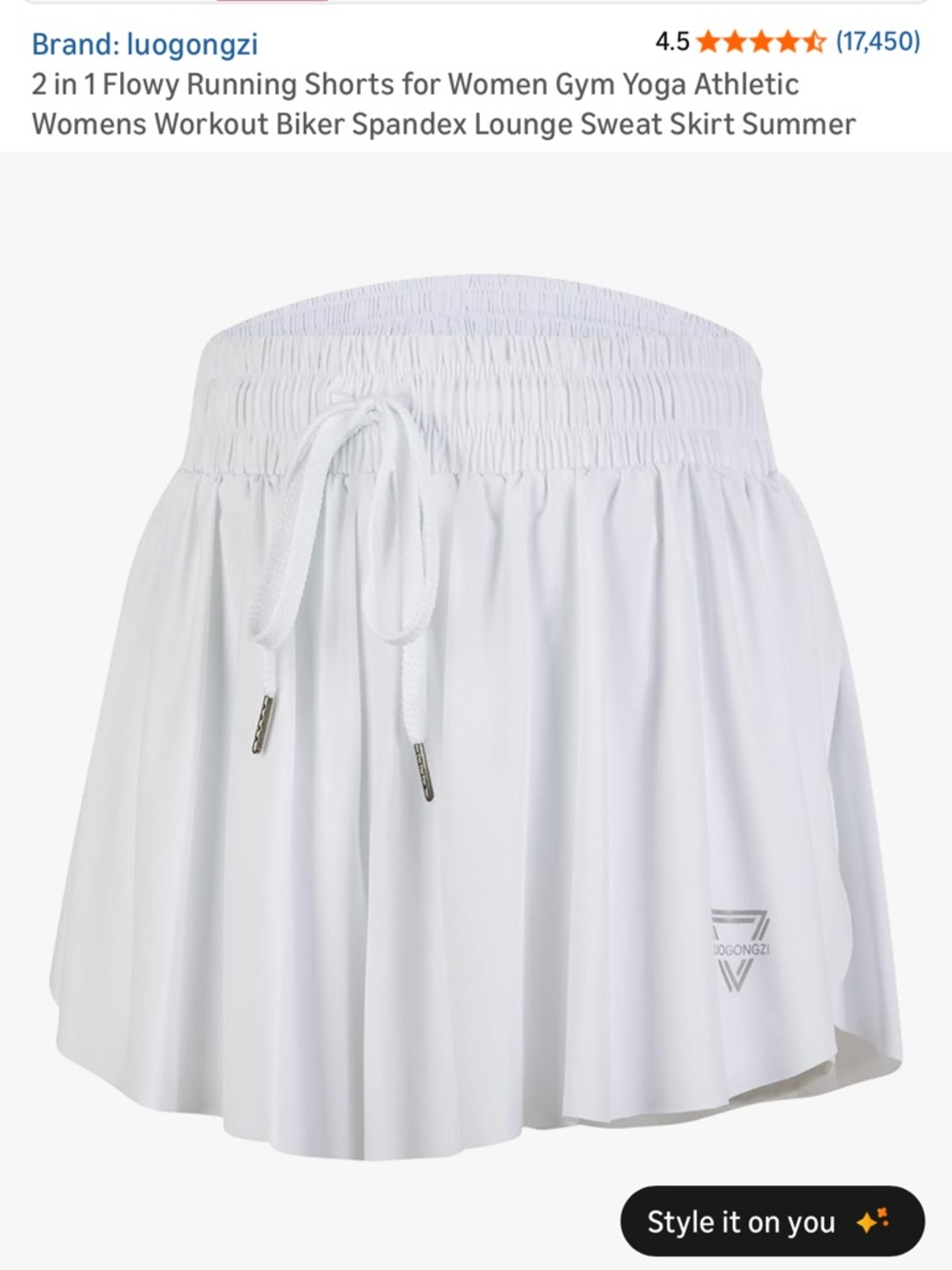 LUOGONGZI White Elastic Waist Drawstring Shorts Amazon